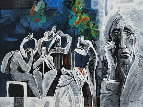 Where Did Everyone Go? (36 x 48") - Sudipta Studio