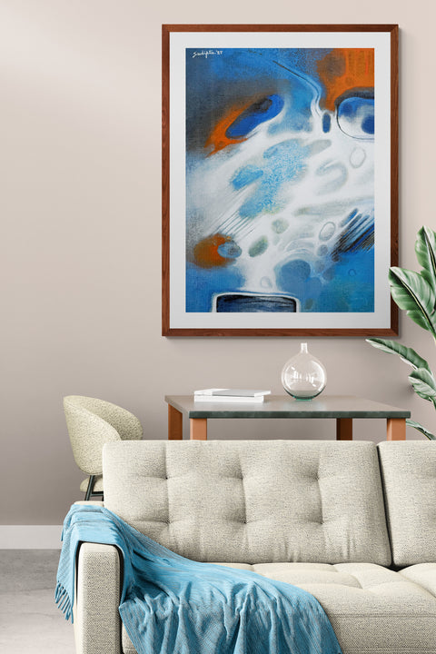 Red blue and white - Sudipta Studio